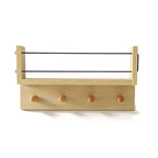 Entrance Coat Rack ，Coat Hooks, Wall-Mounted Wooden Hook Rack, Wall-Mounted Shelves are Very Suitable (Oak Color Finish-B-1) - style: Oak color finish-B-1