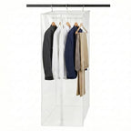 Clear Garment Bag, 42" Hanging Zippered Closet Organizer with Metal Frame – Protects Dresses, Suits & Jackets from Dust and Moisture - size: 42" Long