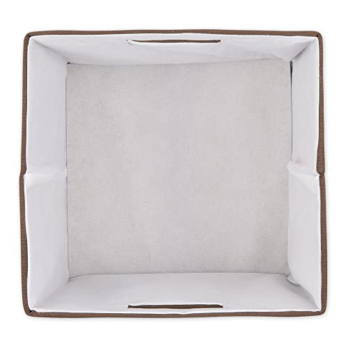DII Collapsible Polyester Storage Cube, Solid, Lightweight and Durable, Small Square, 11x11x11, Bark Brown - color: Bark Brown, size: Small Square, 11x11x11"