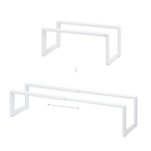 QUALIAZERO 2-Tier Expandable Shoe Rack – Durable Organizer Shelf for Entryways, Bedrooms, Bathrooms, and Laundry Rooms (GLACIER WHITE, 2 PACK) - color: GLACIER WHITE, size: 2 PACK