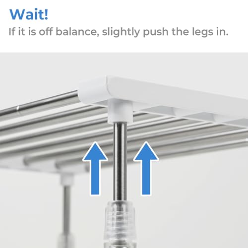 carrotez 2 Pack Expandable Cabinet Organizer, Set of 1 Width & Height-Adjustable Kitchen Cabinet Organizer Shelf, Stackable Kitchen Counter Shelf, 11.8~19.6 x 7.8 x 5.9~9" White - color: White, size: 2 Pack