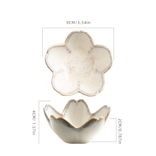 Decorative Flower Ring Dish - Small Ceramic Tray for Trinkets & Keys, Vintage Floral Sculpture Home Decor Accent for Bedside, Bathroom, Office (grey) - color: grey