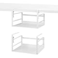 Nxconsu 2 Pack Under Shelf Storage Organizer, Adjustable Knob-Lock Hanging Basket for Kitchen Cabinet Pantry Cupboard Desk, Heavy Duty Metal, 30LB, White, Small(11.02" W×8.85" D, Interior H 4.88") - size: Small – 11" W