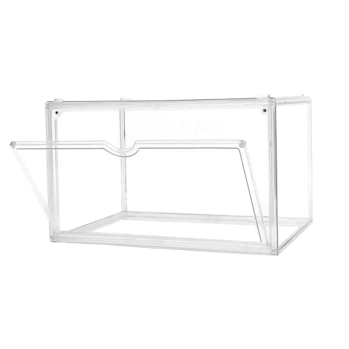 Shoe Boxes Clear Plastic Stackable Acrylic Sneaker Shoe Display Case Transparent Display Case Clear Storage Bins With Lids Acrylic Boxes for Display Shoe Organizer Containers - size: Side Door-1pcs