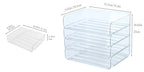 4 Tier Stackable A4 Paper Trays, Office Desk File Holder, Tidy File Document Letter Book Paper Organizer (4 Tiers,Clear) - color: Clear, size: 4 tiers