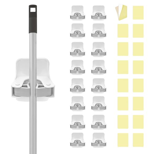 Superio Broom Organizer, Single Plastic Broom & Mop Organizers (Plastic, 16) - size: 16