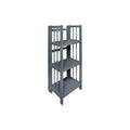Casual Home 3-Shelf Folding Bookcase, 14" Wide, Slate Gray - color: Slate Gray