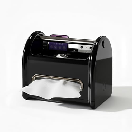 Tissue Box Cover Rectangular with Storage Tray, Multifunctional Facial Tissue Holder and Desk Organizer Napkin Holder - Phone Holder for Car Bathroom Office Living Room Bedroom - Black - color: Black