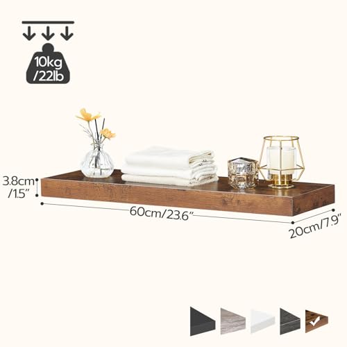 HOOBRO Floating Shelves for Wall and Wire Cube Storage Organizer, Wall Mounte, Wall Mounted Shelf Set of 2, 9-Cube Shelves, Modular Shelves with Metal Grid, DIY Closet Cabinet BF60BJ01-BF09CW01