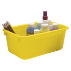 Storex Small Cubby Bins, Pack of 5, 12.2 x 7.8 x 5.1 Inches, Yellow (62410U05C) - color: Yellow, style: Bin Only