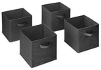 Whitmor Collapsible Cubes - 10.5 x 10.5 x 11 inches - Black - Set of 4 - color: Black, size: 10.5 x 10.5 x 11 inches (Set of 4)