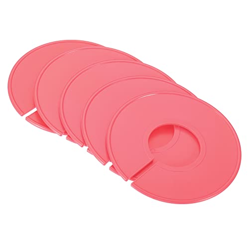 PATIKIL Clothes Dividers, 12 Pack Closet Clothing Rack Size Dividers Blank Labels Sorting Round Separator for Closet, Red - color: Red
