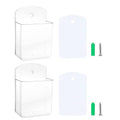 2 PCS Remote Control Holders Wall Mount, Self Adhesive TV Air Conditioner Remote Control Holder, Wall Mount Storage Box Organizer Wall Pen Holder Storage for Home Office School (Clear)