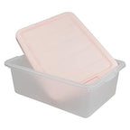 14 Quart Plastic Storage Boxes with Pink Lids, 2 Packs - color: Pink
