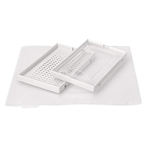 OnDisplay Clik Stackable Interlocking Shoe Box System (Medium Clear/White, Set of 2) - color: Medium Clear/White, size: Set of 2