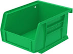 Akro-Mils 30210 AkroBins Plastic Storage Bins, Space-Saving Stackable Bins for Garage, Pantry, Craft Organization, 5" x 4" x 3", Green, 24-Pack - color: Green
