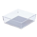 Glad Drawer Organizer Bin, 6x6 - Heavy Duty Clear Plastic Storage Tray for Junk Drawers, Kitchen Utensils, Bathroom Vanity, and Organizing Pantry - BPA Free, Food Safe, Non Slip - size: 6x6