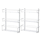 ClosetMaid Adjustable 3 Shelf Spice Rack Organizer Kitchen Pantry Storage for Cabinet Door or Wall Mount with Metal Shelves, White (2 Pack)