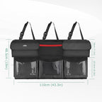 Oasser Trunk Organizer for Car, Hanging Car Organizer with 6 Large Pockets 3 Adjustable Straps 43.3x19 Inch - size: Regular-43.3x19in