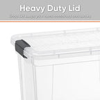 Superio Mini Deep Storage Organizer Bin with Lid X-Deep Small Clear Storage Box with Latch for Home, Kitchen, Garage- Store Toys, Food, Supplies, and Hair Accessories (2.4 Quart) - size: 8" x 5.5" x 5"