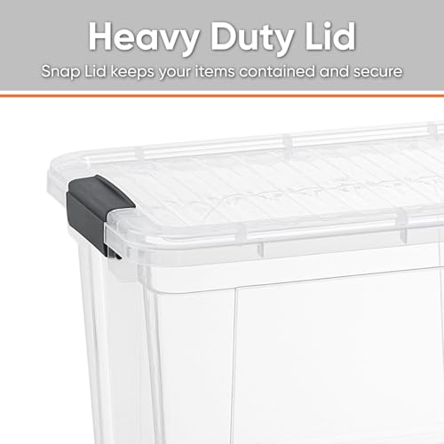 Superio Mini Deep Storage Organizer Bin with Lid X-Deep Small Clear Storage Box with Latch for Home, Kitchen, Garage- Store Toys, Food, Supplies, and Hair Accessories (2.4 Quart) - size: 8" x 5.5" x 5"