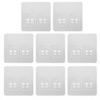 Shower Caddy Adhesive Replacement, Double Hooks No Drilling, Transparent Strong Adhesive Waterproof for Shower Caddy, Bathroom Storage Shelves, Kitchen Racks (Double Hooks * 8pcs) - color: 8 Double