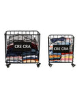 Iron Laundry Hamper with Wheels | Durable Metal Clothes Basket | Easy Mobility | 19.69 x 11.81 x 23.62 Inches | Pack of 2