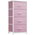 YITAHOME Storage Drawer with 4 Drawers - Fabric Dressers for Teen, Dresser for Bedroom, Living Room, Closets - Sturdy Steel Frame, Wooden Top & Easy Pull Fabric Bins, Pink - color: Pink, style: 4-Drawer