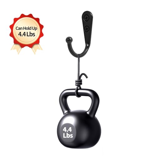 20 Pcs Small Key Hooks for Hanging, Key Holder, Wall Mount Hook with Stainless Steel Screws, Command Hooks Utility Hangers for Key, Hat, Cup, Coat, Picture (Black) - color: Black