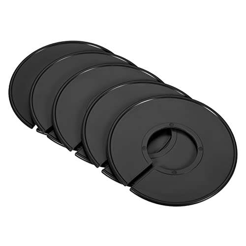 PATIKIL Clothes Dividers 10 Pack Blank Clothing Rack Size Sorting Reusable Wardrobe Round Hanger Separator, Black - color: Black
