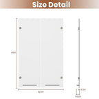 ROOMTEC Modular Closet System Glass Door Pair Set, Clear Frameless Tempered Glass Panels, Add-On for Double Hanging Units, 39.37" H × 19.5" W - size: Frameless Glass Door – 19.5"W x 39.37"H
