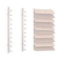 Wall Mounted Floor Tile Storage Rack, 10-Layer Porcelain Sample Display Stand, 55.1in/140cm High Multi Row Ceramic Stone Show Shelf, Card Slot Depth 8.1in/20.5cm (White) - color: White
