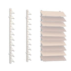 Wall Mounted Floor Tile Storage Rack, 10-Layer Porcelain Sample Display Stand, 55.1in/140cm High Multi Row Ceramic Stone Show Shelf, Card Slot Depth 8.1in/20.5cm (White) - color: White