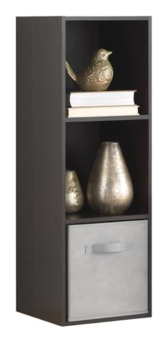 Whitmor 3 Cube Bookcase, 3 Tier Stackable MDF Bookself, Open Storage Display Organizer, Storage Cabinet for Living Room, Bedroom, Home, Office, 12.2" L x 11.7" W x 35.6" H, Espresso - color: Espresso, size: 3 Cube, 12.7"L x 11.7"W x 35.5"H