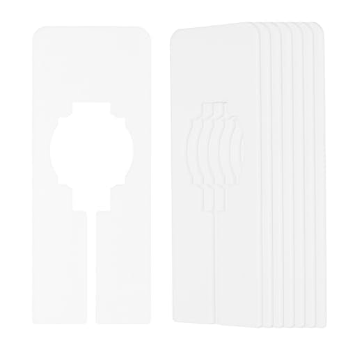 PATIKIL 16 Pcs Rectangle Clothes Dividers, 5 Inch Blank Clothing Rack Divider Sorting Clothes Size Reusable Wardrobe Hanger Separator with Pen, White - color: White