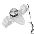 Mop and Broom Holder Wall Mount - Broom Mop Hanger | Utility Rack, Tool Organizer Rack, Gripper for Home Kitchen Garden Laundry Garage - color: White