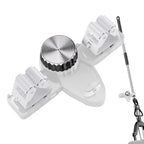 Mop and Broom Holder Wall Mount - Broom Mop Hanger | Utility Rack, Tool Organizer Rack, Gripper for Home Kitchen Garden Laundry Garage - color: White