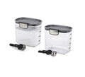 Progressive International ProKeeper+ Clear Plastic Airtight Food Baker's Kitchen Storage Organization Container Canister Set with Magnetic Accessories, 2- Piece Set (Powdered Sugar 1.4-Quart)