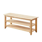 XKZG Storage Bench Wooden Shoe Rack Bench Simple Style Wood Entryway Bench (Natural,39.4") - color: Natural, size: 39.4"W x 11.8"D x 16.5"H