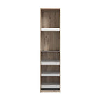 Bestar Cielo Closet Organizer, 20-inch Rustic Brown and White Wardrobe for Bedroom, Mudroom, Entryway, or Kitchen Pantry - color: Rustic Brown and White