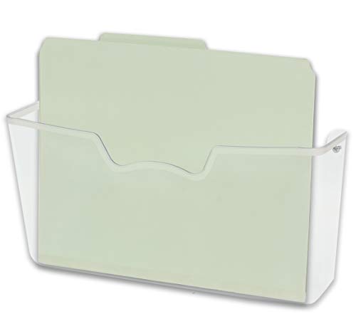 Simple Houseware Clear Wall Mount Pocket Document Organizer for Hanging File Holder - color: Clear, size: 1 Pack