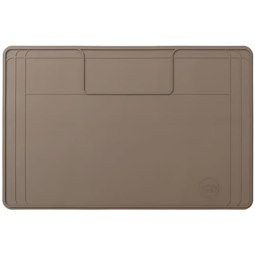 The Original Under Sink Mat - Silicone Waterproof mat, Trimmable, Easy to Clean, Kitchen cabinet liner, Under sink protector mats, Drip Tray with Lip - 34" x 22" or smaller - color: Brown, size: 34" x 22"