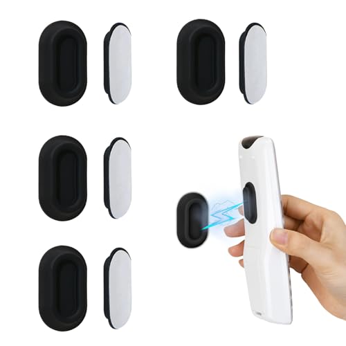 XYOFUN Magnetic Remote Control Holder Wall Mount - 4 Pcs No Drill Self-Adhesive Organizer for Air Conditioner & TV Remotes, Storage Caddy for Televisions Backside - Black - color: Black