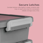 IRIS USA 3 Qt. Plastic Craft Storage Container Bins with Lids, 4 Pack, Small Art & Office Supply Organizer Tote, Sensory Bins & Boxes for Home & University, Stackable, Secure Latch Buckles, Gray - size: 3 Qt. - 4 Pack