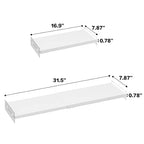 Closet Shelf Organizer Expandable Cabinet Tension Shelf Divider Heavy Duty Metal DIY Shelf Separator for Wardrobe Cupboard Cabinet Pantry Kitchen Bathroom,White,2packs - size: 7.9"D x 16.9"-31.5"W-2PCS