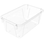 Storex Small Cubby Bin, 12.2 x 7.8 x 5.1 Inches, Clear, 5-Pack (62464U05C) - color: Clear, style: Bin Only