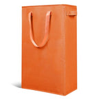 Odonata Slim Laundry Hamper Handles Collapsible Laundry Basket Thin Dirty Clothes Basket Narrow Laundry Bag Foldable Dirty Hamper 45L (Orange) - color: Orange