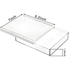 SOUJOY 3 Pack Under Desk Drawer, Self-Adhesive Slide Out Organizer Tray, Plastic Stick On Table Hidden Attachable Drawer Tray for Office Home School Kitchen