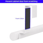 Cabinet Door Towel Holder, Over Cabinet Towel Bar, Stainless Steel Dish Towel Holder for Cabinet Door Kicthen Towel Rack, White 2 Pack - color: White