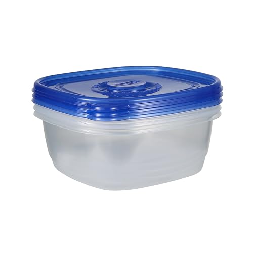 Glad GladWare XL Square Food Storage Containers with Lock Tight Lids, BPA-Free Family Size Plastic Containers for Leftovers, Meal Prep, and Freezer Storage, Dishwasher Safe, 104 Oz, 3 Count - size: 104 oz - 3 Count, style: Square